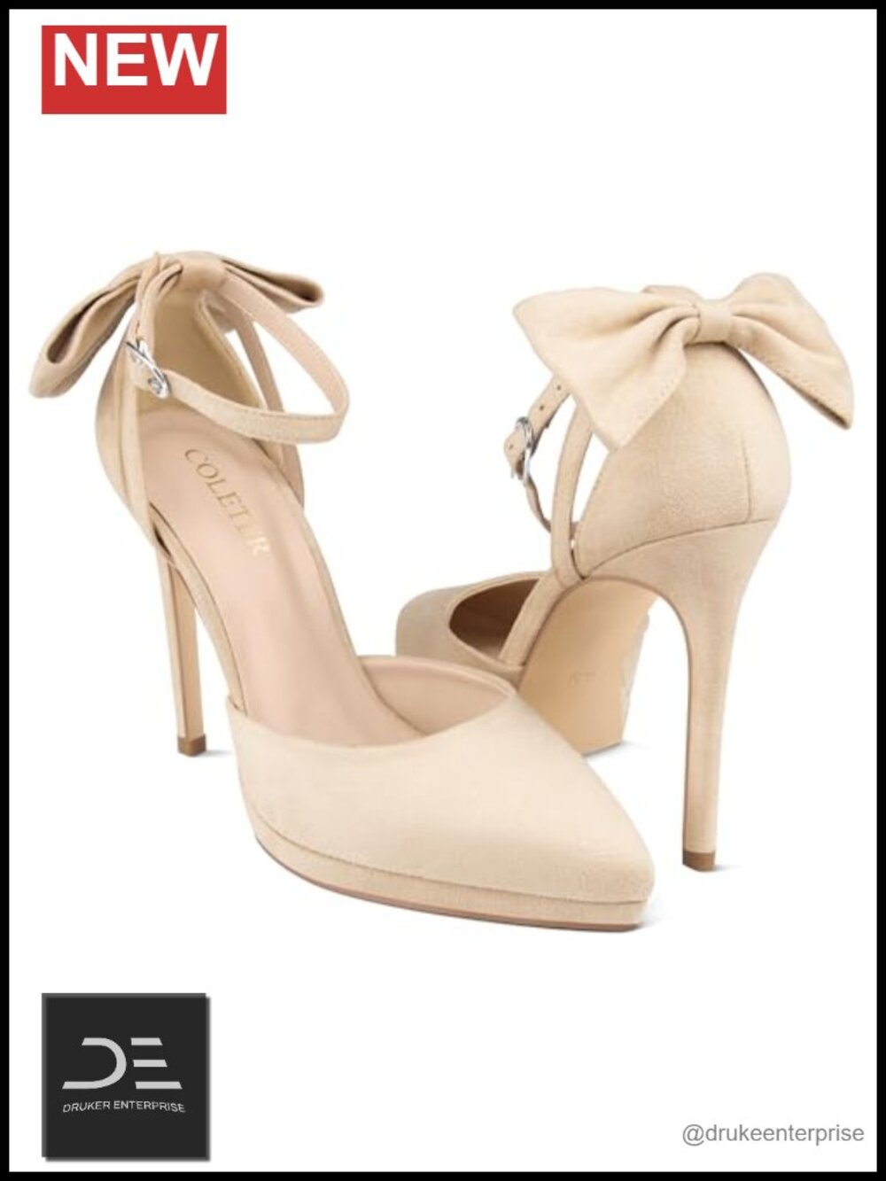 Wedding Pumps D'Orsay Back Bow Ankle Strap Platform Heels Sandals Satin